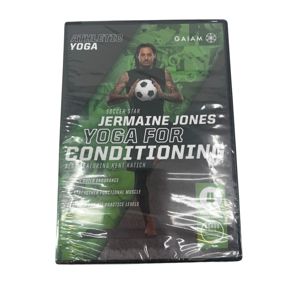 NEW Gaiam Jermaine Jones Athletic Yoga for Conditioning DVD strength Soccer Star